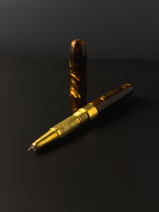 Heirloom No. 003 — Amber Ember & Knurled Raw Brass