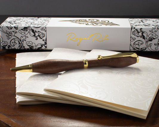 The Walnut Crest — Slimline, Gold Hardware